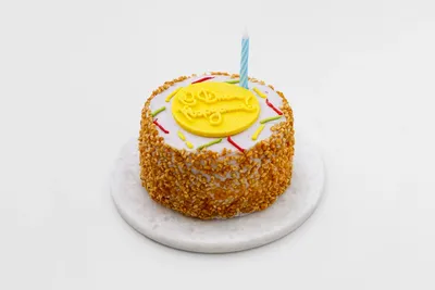 Торт на День Рождения с надписью (1 кг), артикул: 333080569, с доставкой в  город Москва (внутри МКАД)