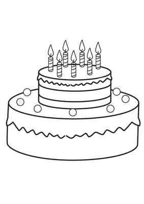 Торт со свечками - 59 фото