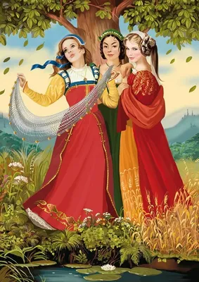 Картина \"Три девушки, 1920\"
