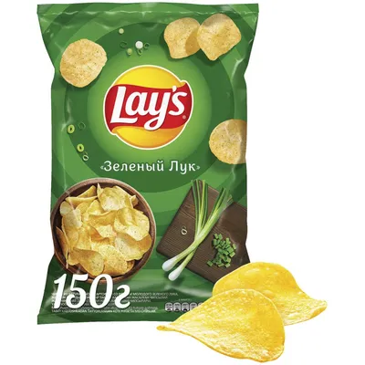 Чипсы Lays Молодой зелёный лук, 81г - купить с доставкой в Самаре в  Перекрёстке