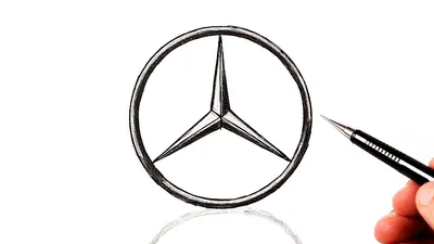 Наклейка на авто Mercedes Benz - Мерседес Бенц старая эмблема машину  виниловая - матовая, глянцевая, светоотражающая, магнитная,