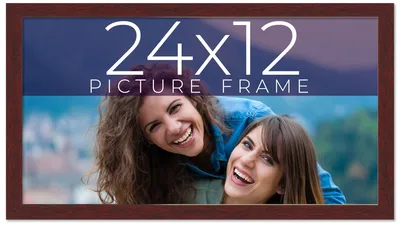 24x12 Dark Brown Real Wood Picture Frame Width 0.75 inches | Interior Frame  Depth 0.5 inches | - Walmart.com