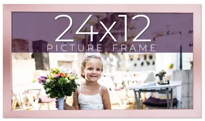 24x12 Frame Pink Real Wood Picture Frame Width 0.75 inches | Interior Frame  Depth 0.5 inches | Rose - Walmart.com