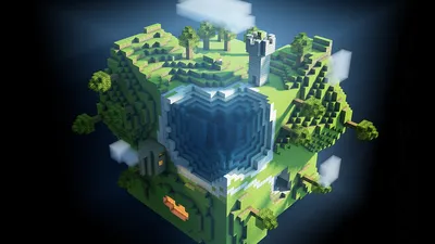 Minecraft, PC gaming, video games, cube, water, underwater, CGI | 2560x1440  Wallpaper - wallhaven.cc