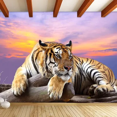 Пользовательские фото обои тигр животные обои 3D большая роспись спальня  гостиная диван ТВ фон 3D настенные фрески рулон обоев | AliExpress
