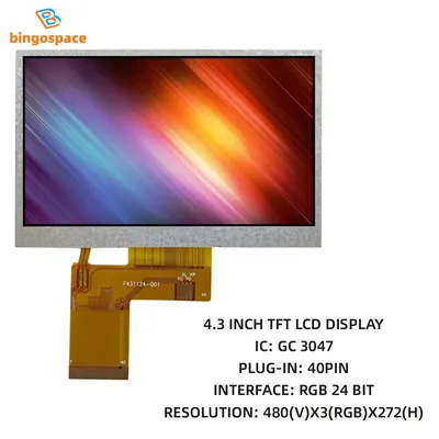 4.3 inch 480x272 ILI6485A Driver 350 bright TFT LCD Display module 40PIN  RGB | eBay