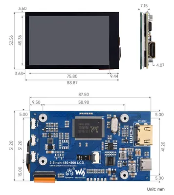 4\" inch 3.97\" inch 480x800 Pixels TFT LCD Display w/Breakout Board,Touch  Panel | eBay