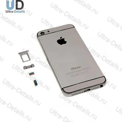 Комплект стекол для задней панели(верх+низ), черный для iPhone 5s