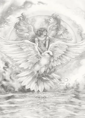 Картинки ангела хранителя карандашом фотографии