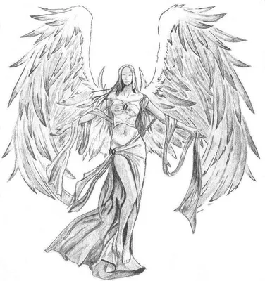 Ангел хранитель рисунок карандашом - 56 фото