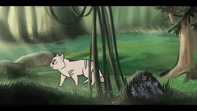 Анимация кошки» — создано в Шедевруме