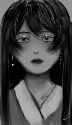 Девушка с чёрными волосами | Art, Anime