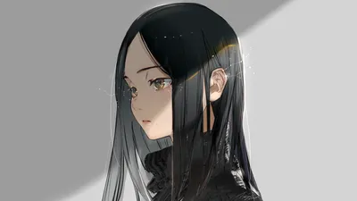 Аниме персонажи с длинными черными волосами - 47 фото