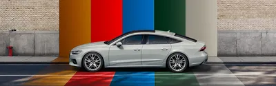 An audi a7 with lowered suspesion and a widebody kit on Craiyon