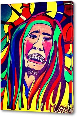Иллюстрация Боб Марли / Bob Marley в стиле графика, живопись |