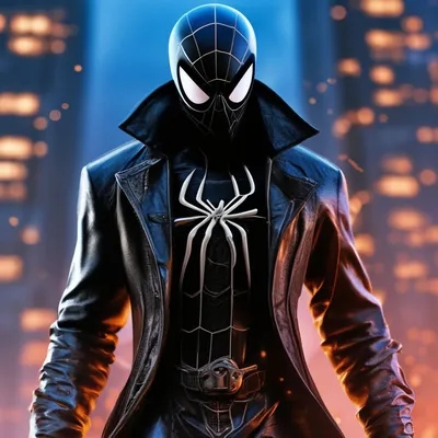Spider man noir, человек паук нуар…» — создано в Шедевруме