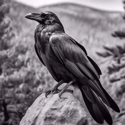 Стикер черного ворона... черный ворон…» — создано в Шедевруме