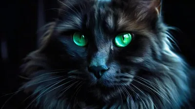 Кошка с зелеными глазами арт - 68 фото