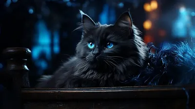 Черная кошка картинки - 71 фото