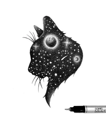 Новогодние рисунки черной ручкой (48 фото) » Рисунки для срисовки и не  только