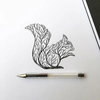 Легкие рисунки черной ручкой …» — создано в Шедевруме