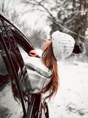 Девушка зимой, вид со спины, на аватарку (18 фото) - shutniks.com