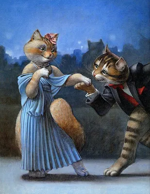 Танцующие кошки. Комментарии : LiveInternet - Российский Сервис  Онлайн-Дневников | Cats illustration, Cat painting, Cute cats