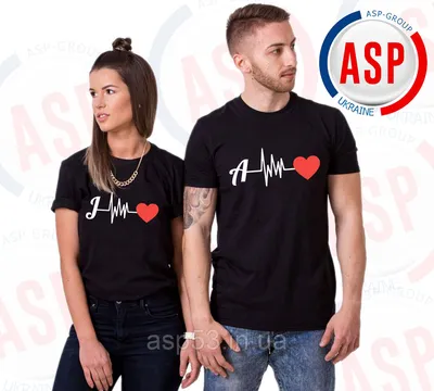 Парные футболки для влюбленных с изображениями влюбленных мышат и надписями  “LO” (Лю-) и “VE” (-бовь) | Print.StudioSharp.ru