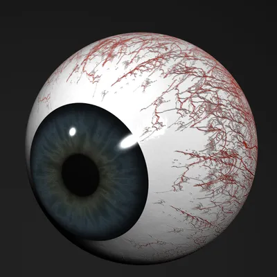 Белый пластик глаз, 3D макет, …» — создано в Шедевруме