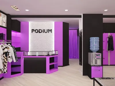 Дизайн магазина женской одежды.