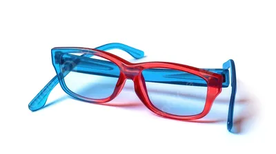 3D Очки аналоговые в черной оправе, красно синие box69.ru 18210009 купить  за 203 ₽ в интернет-магазине Wildberries