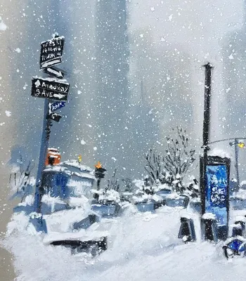 Набор для рисования ЭБРУ \"Зима\" (до 100 рисунков!!!) 38*26*8см | Эбруссо