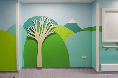 Современная роспись и оформление стен в детском саду