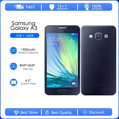 Samsung Galaxy A3 Original Unlocked A300F Quad Core Android 4.5\" 16GB ROM  1GB RAM 4G 8.0MP Camera 1 year Warranty - AliExpress