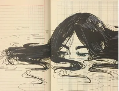 Рисунки для срисовки карандашом грустные — Стихи, картинки и любовь