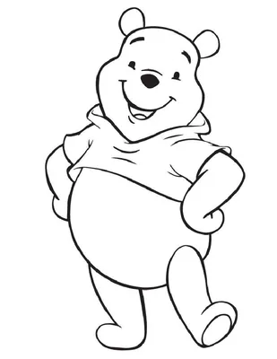 Рисунки для срисовки карандашом для детей | Disney character drawings, Bear  coloring pages, Cartoon coloring pages