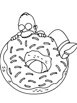 Рисунок где нарисован милый пончик» — создано в Шедевруме
