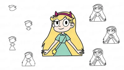 Рисунки для срисовки звездная принцесса и силы зла (39 шт)