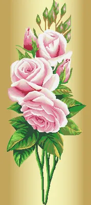 Схема для вышивки бисером роза Королева цветов (Розовая): продажа бисера,  цена на схемы для вышивки в Запорожье и Украине. бисерное рукоделие от  \"Серебряная бусинка\" - 668113581