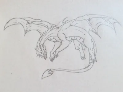 Дракон,рисунок карандашом. | Эскиз дракона, Рисунок карандашом, Рисовать