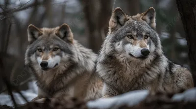 Два волка | DeskArt