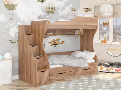 Двухъярусная кровать Ассоль - купить Двухъярусные кровати в Киеве и  Украине, цены на Двухъярусные кровати в интернет магазине детской мебели  Bibu