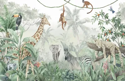 Пазл Милые животные в джунглях в альбоме Животные на TheJigsawPuzzles.com  (#7475337)