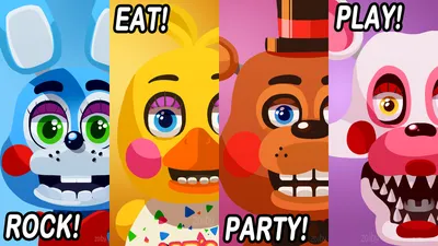 Five nights at Freddy's FNaF 2 party edible cake image topper frosting  sheet | eBay