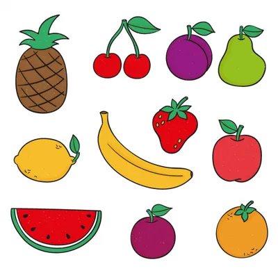 Картинки фруктов карандашом для срисовки (32 фото) 🔥 Прикольные картинки и  юмор
