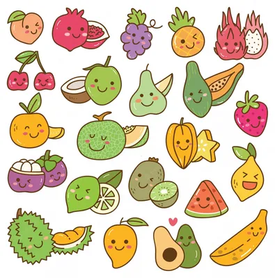 Легкие рисунки для срисовки фрукты - 67 фото