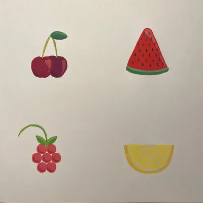 Красочный сочный рисунок фруктов лета…» — создано в Шедевруме