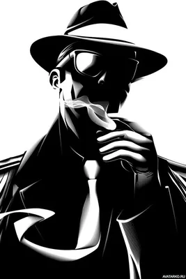 Чёрно-белый рисунок мужчины в шляпе и очках — Рисунки на аву | Рисунки,  Черно-белое, Обри бердслей