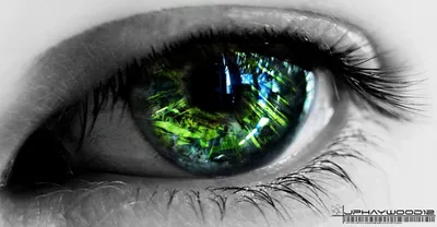Глаз дриады с зелёным макияжем на аву — Авы и картинки