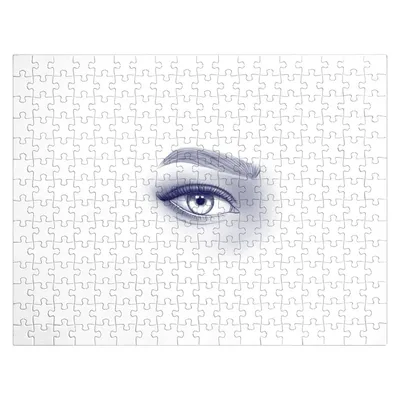 Женский глаз. Монохромная иллюстрация головоломка персонализированный фото  подарок Персонализированная игрушка персонализированные идеи для подарка |  AliExpress